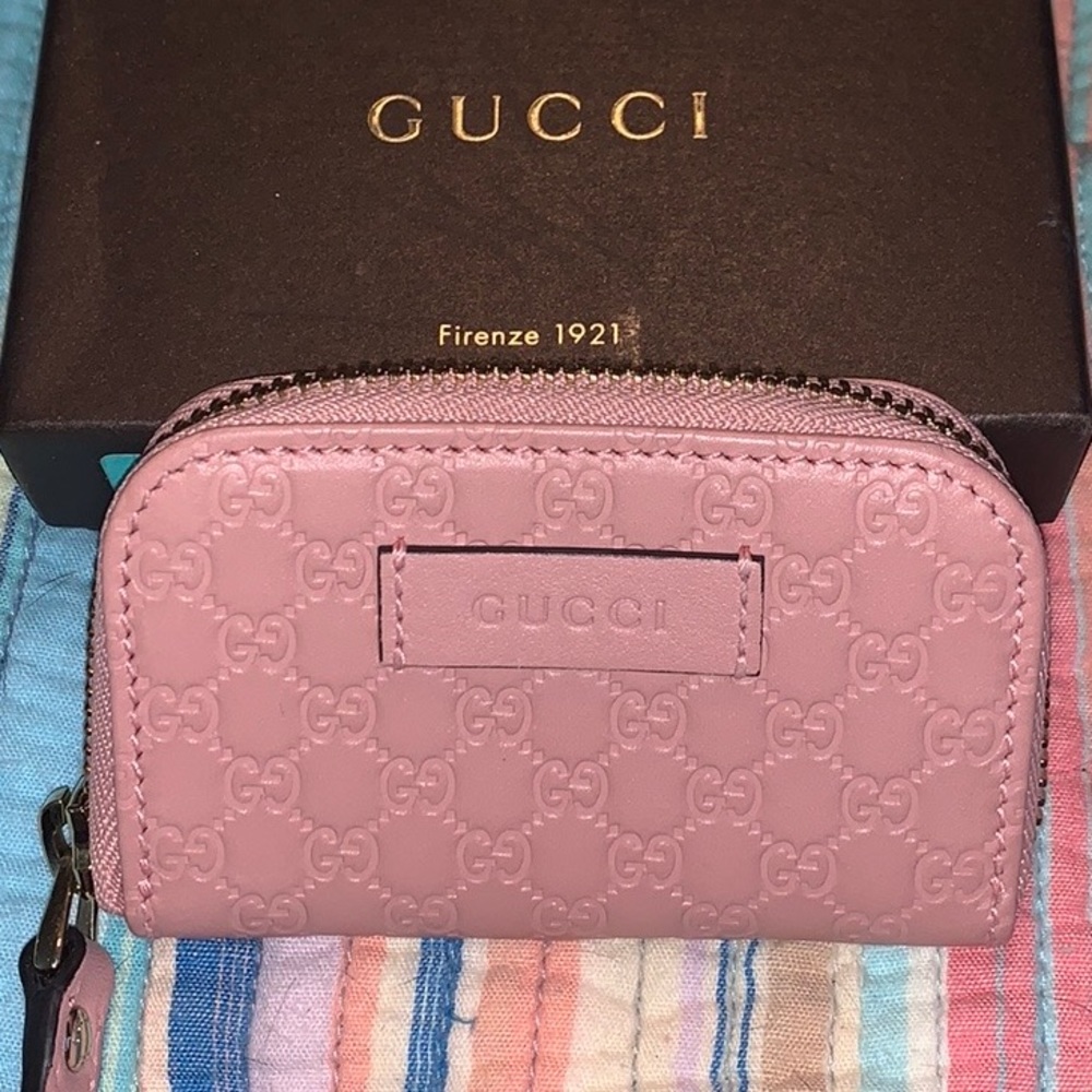 Small Pink Guccissima Coin Purse